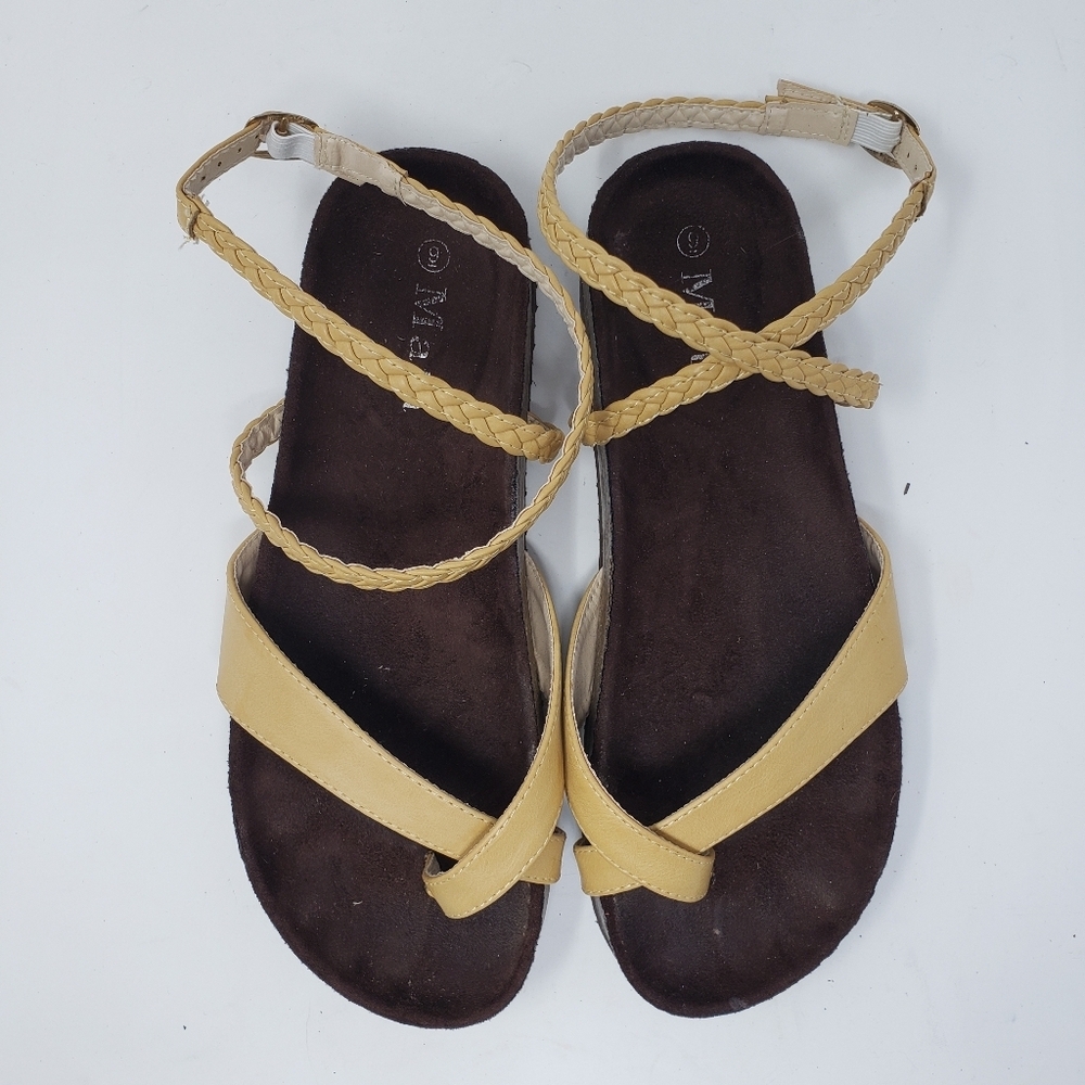 Mata Traders Tan Braided Strap Sandals